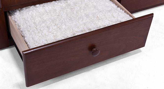 Francis Single Bed With Trundle and Storage (Mahogany)